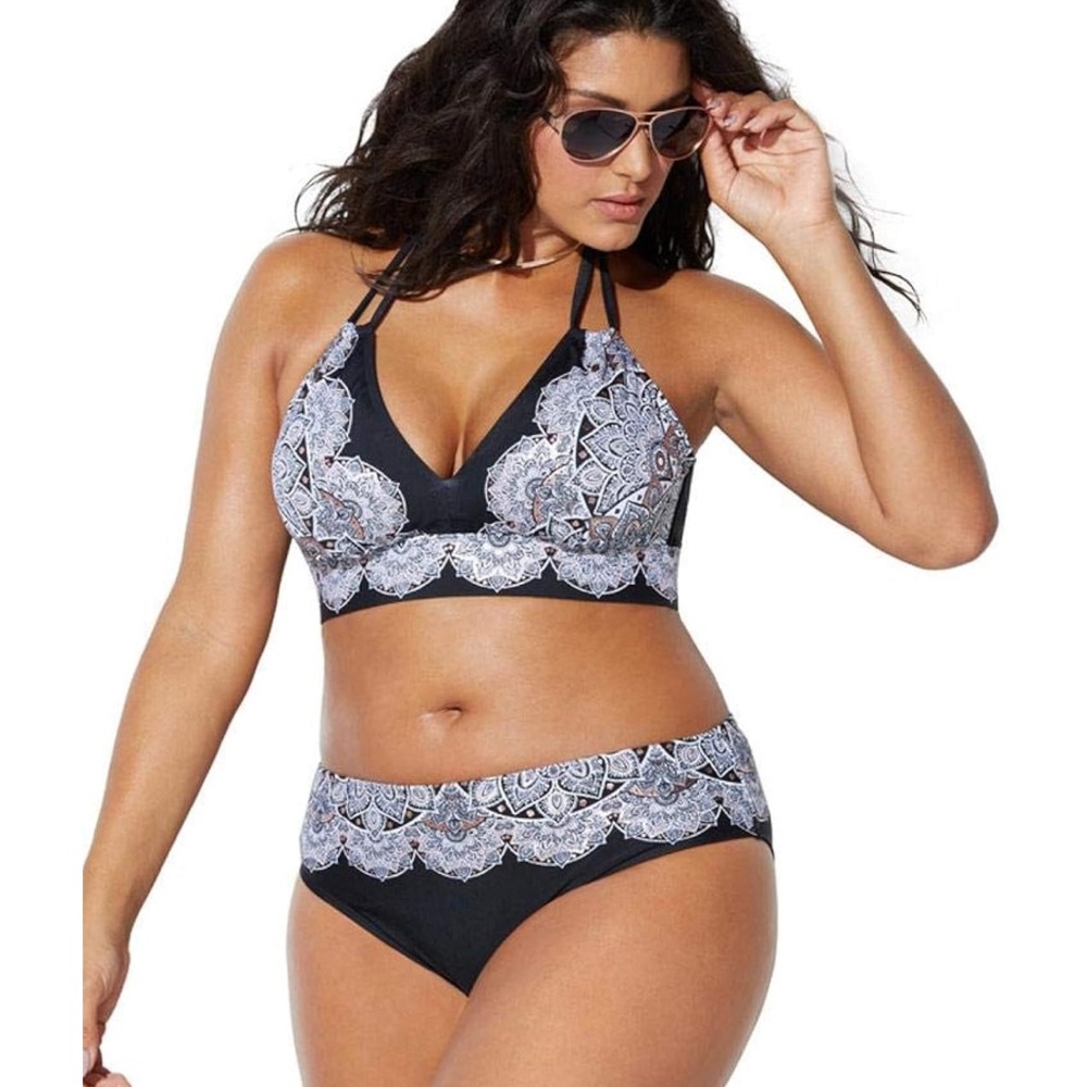 Swimsuits For All Avenger Halter Bikini Set